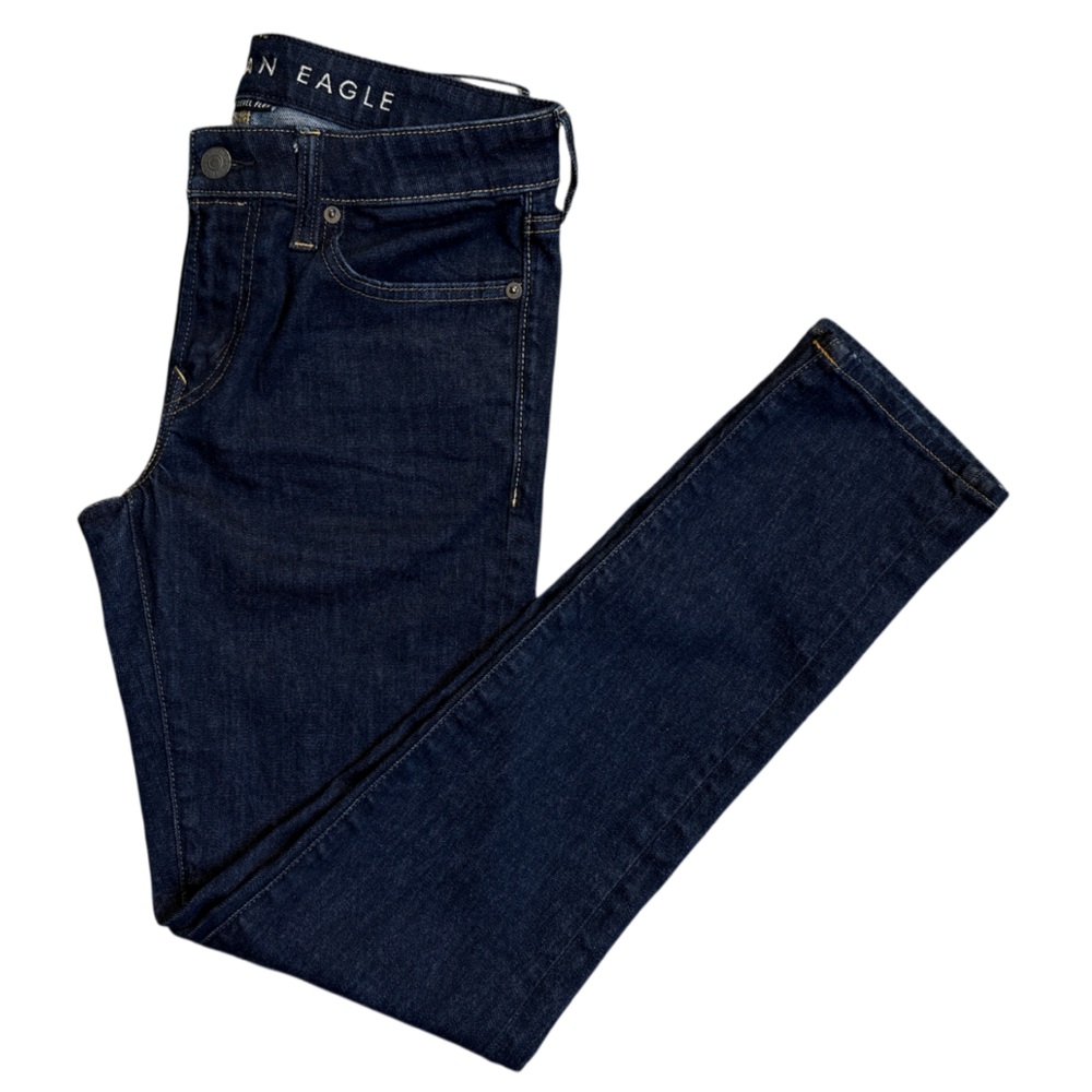 American Eagle Next Level Flex Skinny Jean 29x34 Dark Wash Comfort Stretch Denim